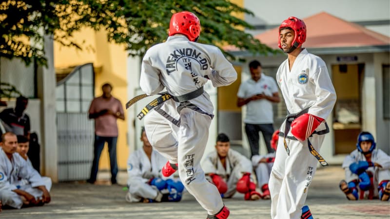 Taekwondo-Kampf